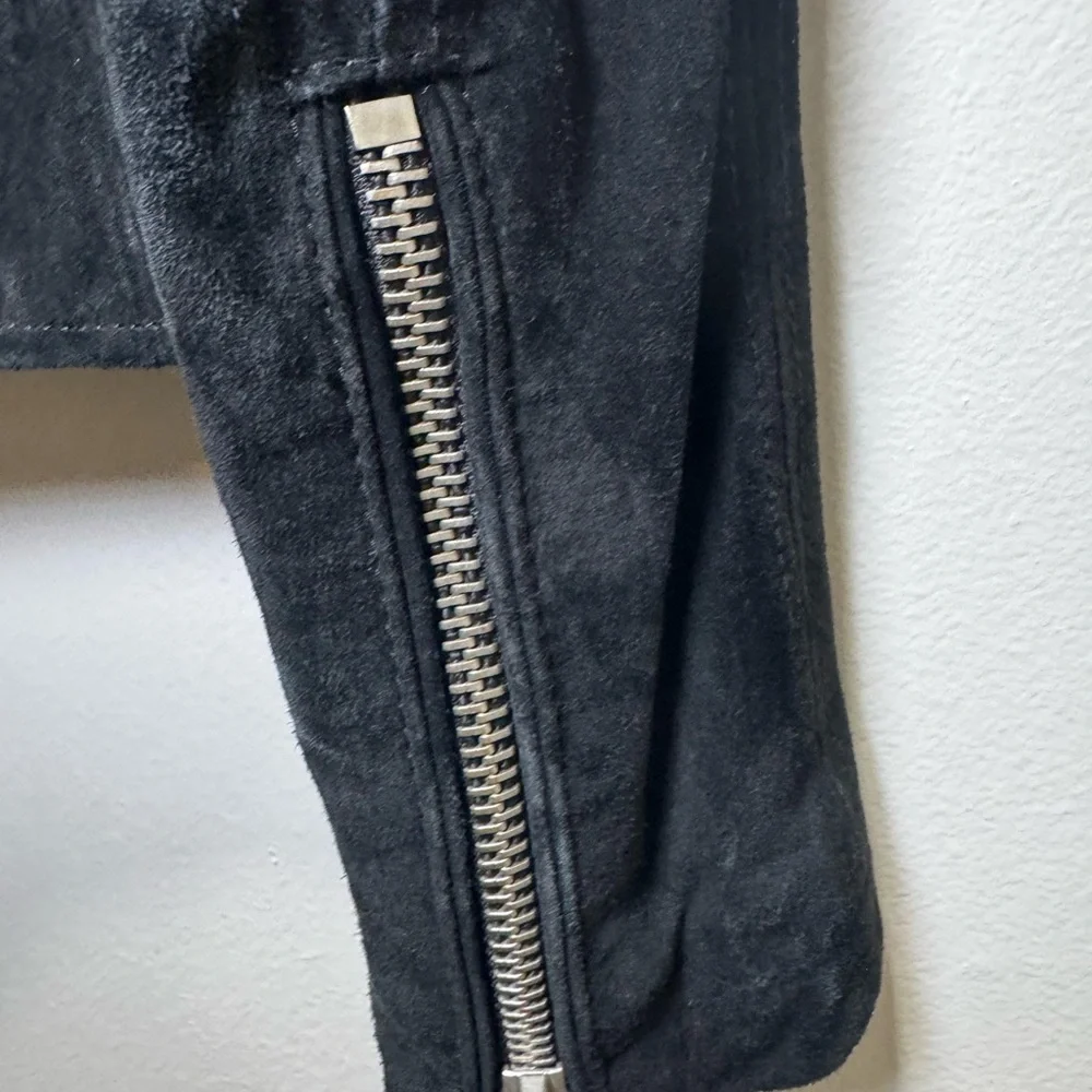BLANKNYC Black Suede Moto Jacket – 100% Leather – Size XS - Picture 6 of 9
